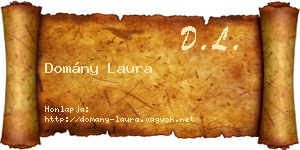 Domány Laura névjegykártya